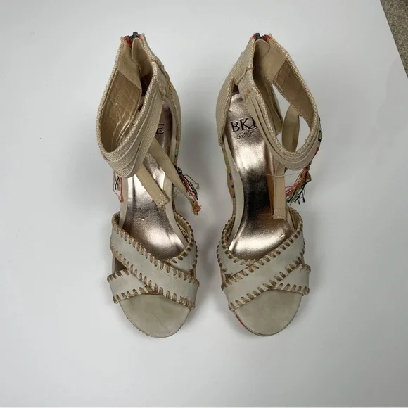 BKE Sole, colorful boho summer fabric wedge estimated sz. 8 - Picture 13 of 13